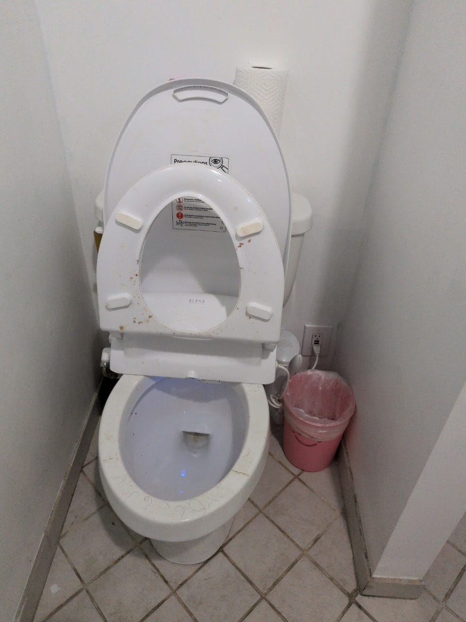 Seats up -- poops out